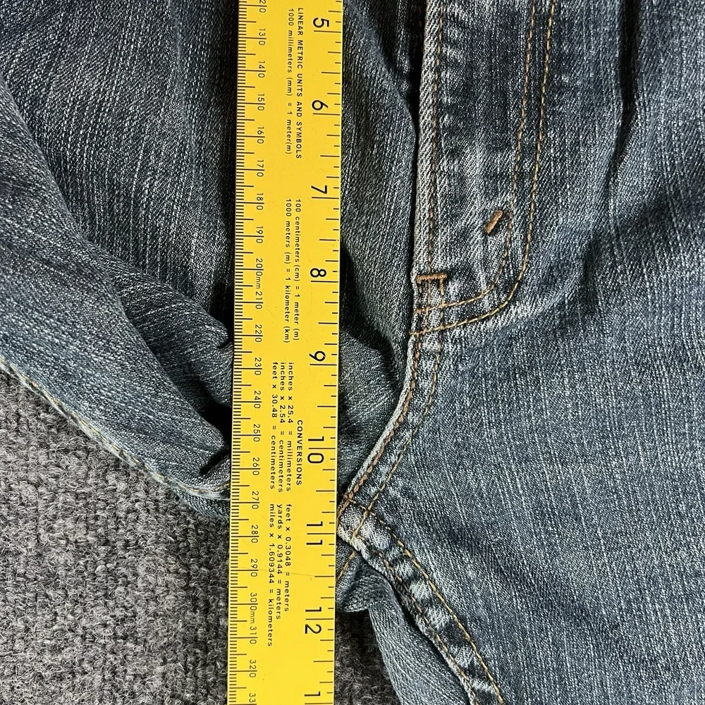Levi's Denizen 236 Relaxed‎ Straight Jeans Blue Faded Distressed 38x29 READ